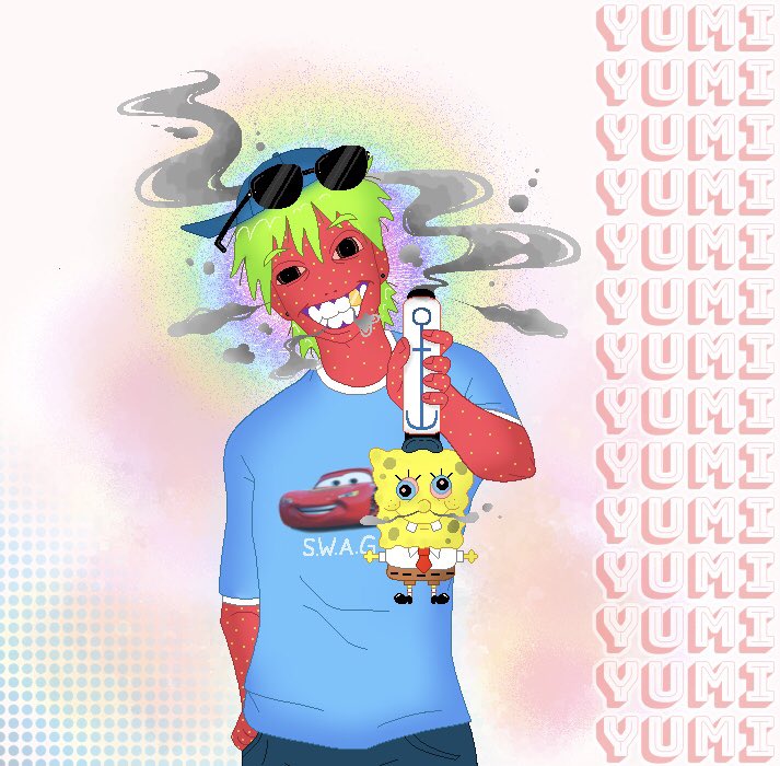 kusmikus163's tweet image. smokin on that sponge bong馃敟(it got laced with mold)
#yumi #yumifanart