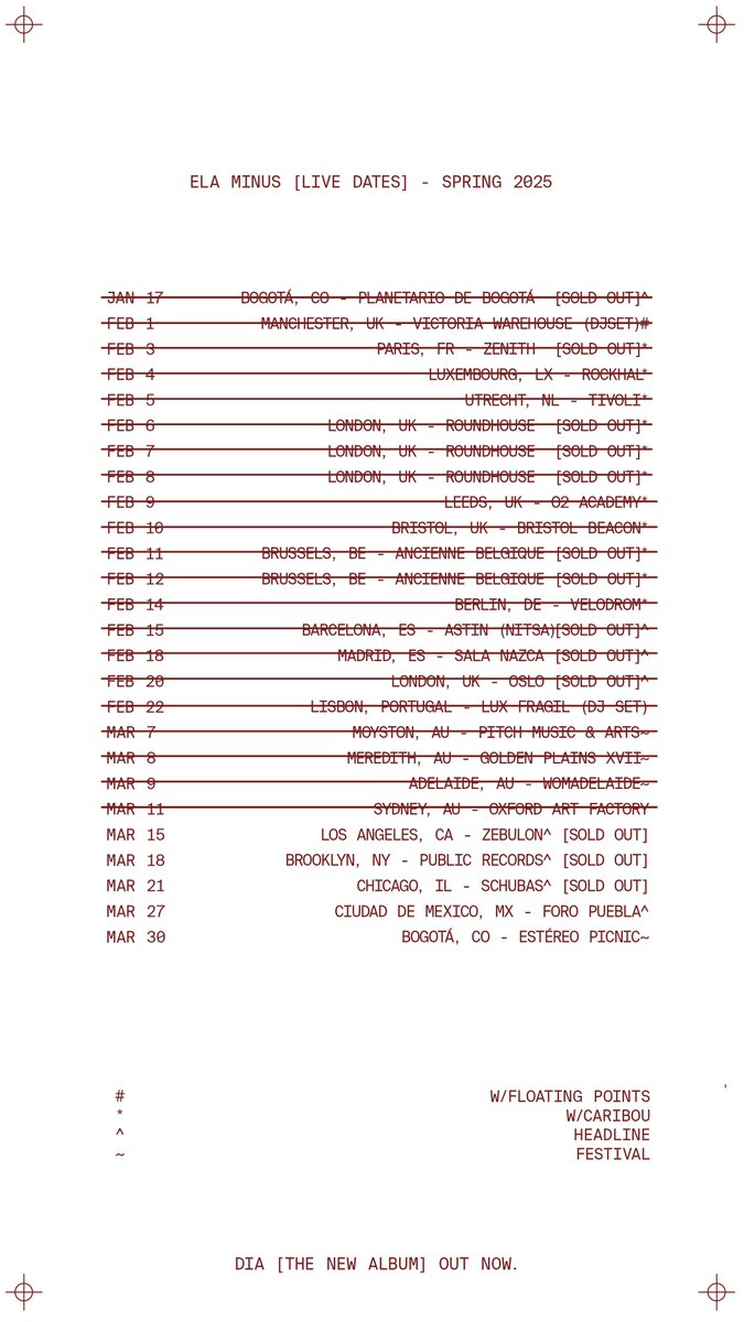Ela Minus (@ela_minus) on Twitter photo QUEDAN 5. 🌎
-U.S show next (all sold out)
- MEXICOOOO por primera vez en años! DESPUEEES!!!! AAAAAA! <3
- Y ACABO EN CASA 🪹🌎🪹!! <a href="/Festereopicnic_/">¡Así se siente estar vivos!</a> QUEDAN 5. 🌎
-U.S show next (all sold out)
- MEXICOOOO por primera vez en años! DESPUEEES!!!! AAAAAA! <3
- Y ACABO EN CASA 🪹🌎🪹!! <a href="/Festereopicnic_/">¡Así se siente estar vivos!</a>
