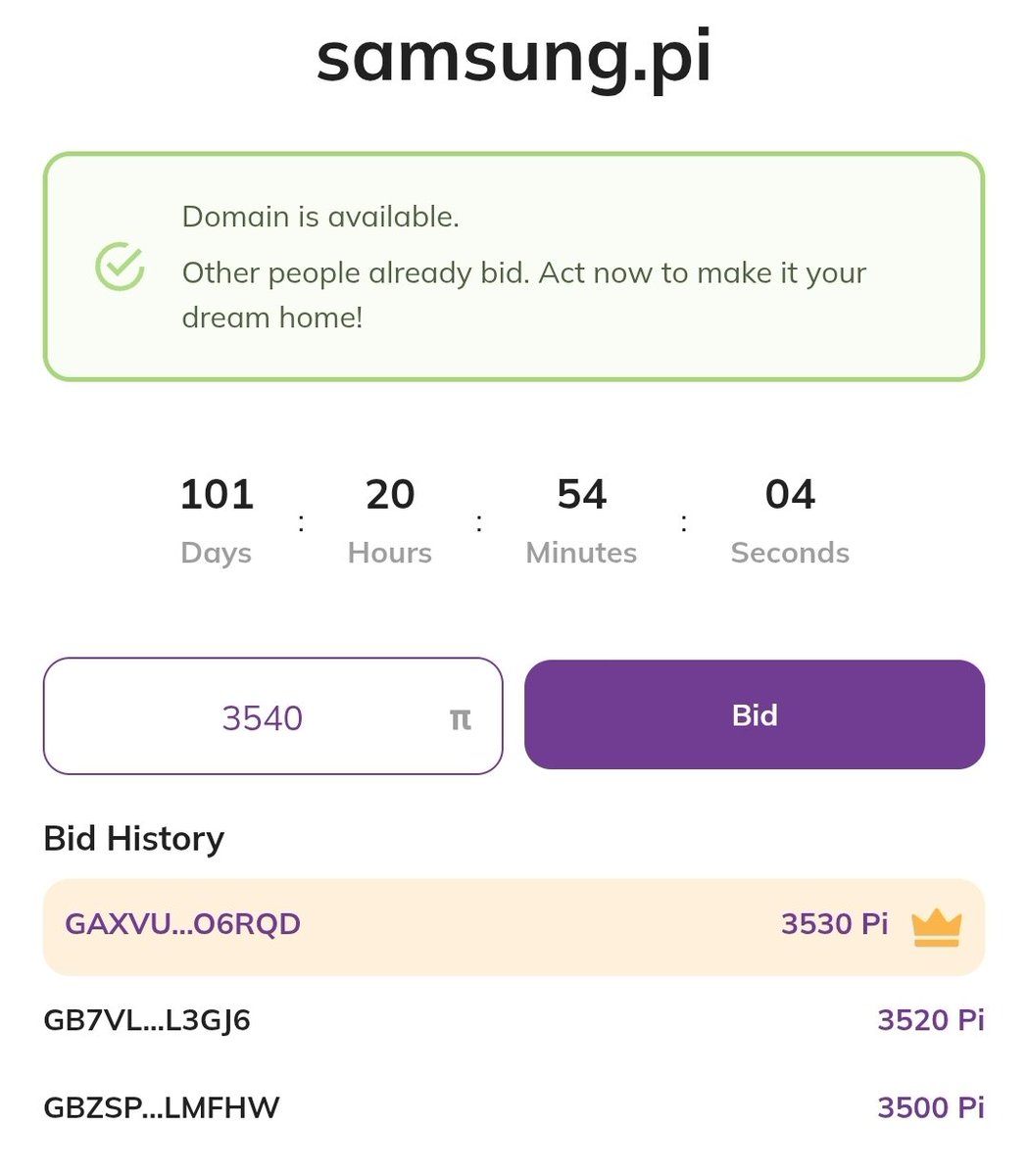 rarukisu's tweet photo. 🚨 BREAKING: GB64P...UTQQE has removed their bid worth 40k $Pi for Samsung.pi 🤷‍♂️ https://t.co/VUMn0EAN6f