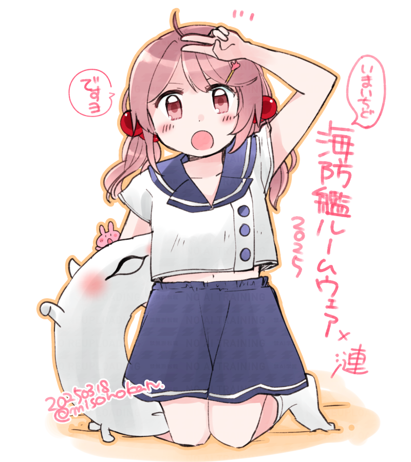 ふと思い出して、海防艦ルームウェア漣さん 