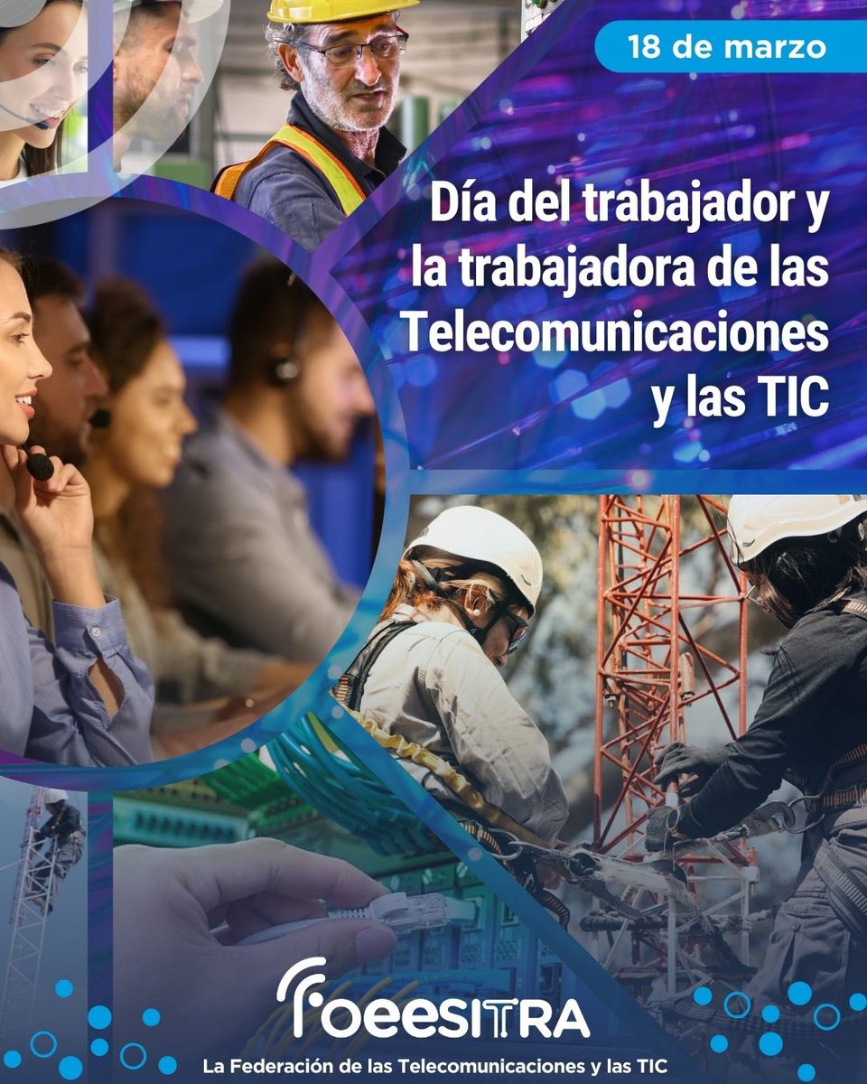 foeesitra's tweet photo. ☑️ 18 de Marzo | Día del Trabajador y Trabajadora de las Telecomunicaciones y las Tic. 

#18deMarzo #diadeltelefonico #foeesitra https://t.co/kvOMiHrf1e