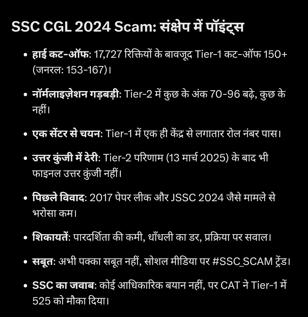 MadhyaPradesh47's tweet image. SSC CGL ek or scam 

#SSC_RELEASE_CGL2024_FINALANSKEY