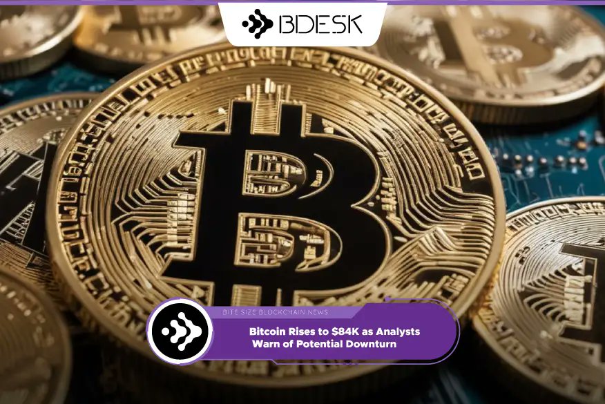 Bitcoin (<a href="/Bitcoin/">Bitcoin</a>) Rises to $84K as Analysts Warn of Potential Downturn

Read more 👉 13desk.news/bitcoin-rises-…

#13Desk #Bitcoin #CryptoMarket