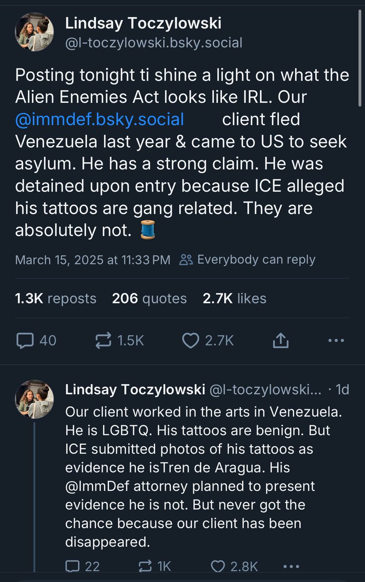 The men sent to do hard labor in a Salvadoran prison with no due process include: 

- A tattoo artist seeking asylum who entered legally.
- A teen who got a tattoo in Dallas because he thought it looked cool.
 - A 26-year-old whose tattoos his wife says are unrelated to a gang.