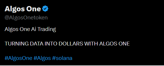 AlgosOnetoken's tweet photo. We are excited to announce that the official Algos One @AlgosOnetoken account has been successfully verified on @X ✅
 with the prestigious blue tick! 

This significant milestone serves as clear recognition of the account’s authenticity, credibility, and growing influence within the community.💪

#AlgosOne #Algos #solana #pinksale #crypto #bitcoin #BTC #Binance #Dextools