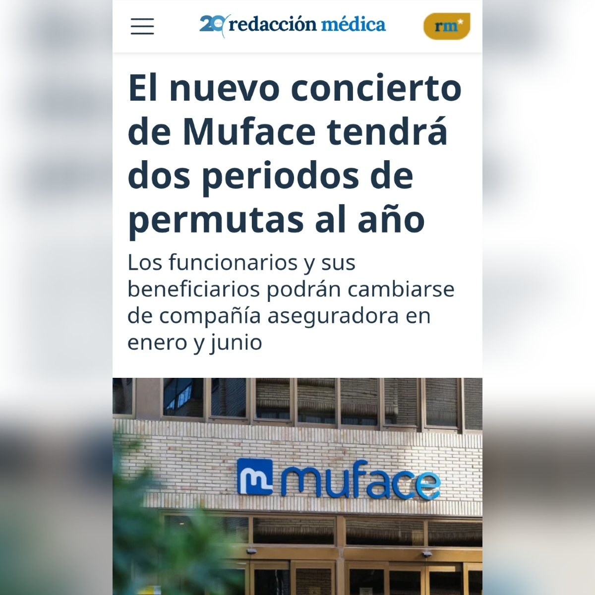 #ÚltimaHora sobre #Muface
Los mutualistas dispondrán de un doble periodo de permutas anual para el nuevo contrato de la mutualidad.
Además este año habrá un periodo extraordinario una vez se materialice el nuevo acuerdo con #ADESLAS y #ASISA
f.mtr.cool/ounpegndvz