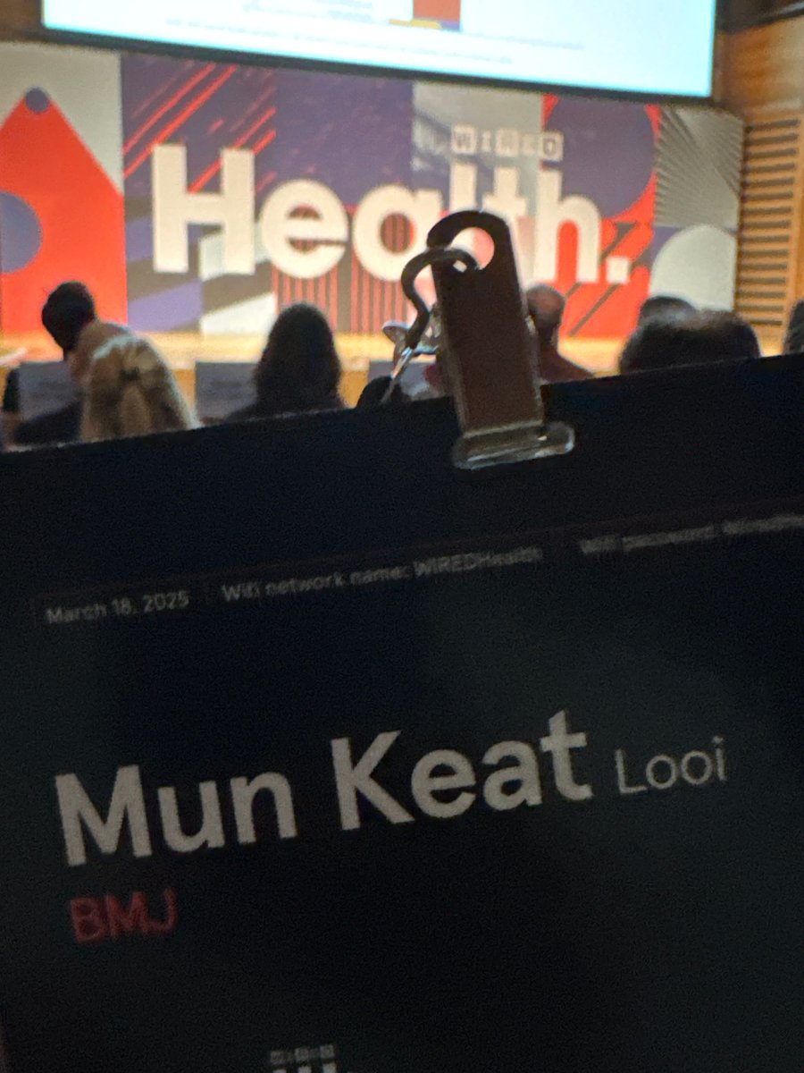 At #WIREDhealth today. Do say hi if you are too.