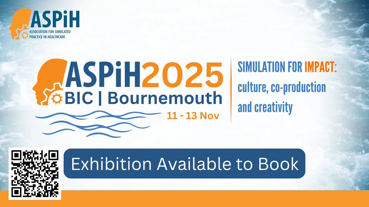 ASPiH (@aspihuk) on Twitter photo Are you interested in finding out more about the exhibition and sponsorship opportunities at #ASPiH2025
Don't delay! Space is selling fast!
For the prospectus visit: 👉 fitwise.eventsair.com/aspih2025/exhi…
or contact Mike.Donaldson@fitwise.co.uk
#Simulation #ASPiH Are you interested in finding out more about the exhibition and sponsorship opportunities at #ASPiH2025
Don't delay! Space is selling fast!
For the prospectus visit: 👉 fitwise.eventsair.com/aspih2025/exhi…
or contact Mike.Donaldson@fitwise.co.uk
#Simulation #ASPiH