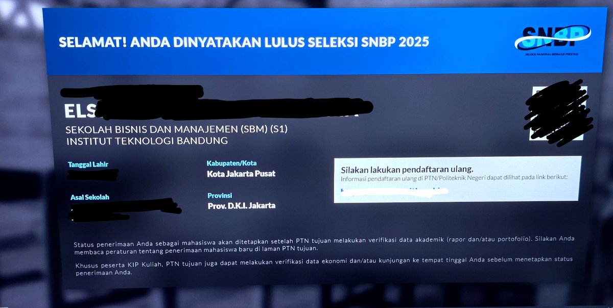 PUJI TUHAN LOLOS SNBP, LOLOS ASTAGA🤲🏻💙✨✨😭😭😭😭