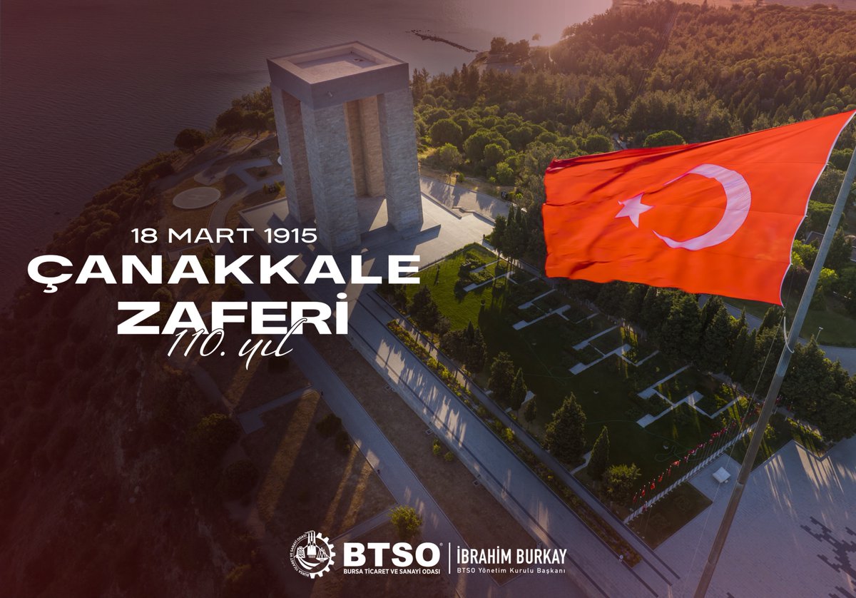 18 Mart Çanakkale Zaferimizin 110’uncu yıl dönümünde Gazi Mustafa Kemal Atatürk ve silah arkadaşları başta olmak üzere destansı mücadelesi ile Çanakkale'yi geçilmez kılan aziz şehitlerimizi saygı, rahmet ve minnetle yâd ediyorum.

#18MartÇanakkaleZaferi #MehmetçikTürkiyedir 🇹🇷
