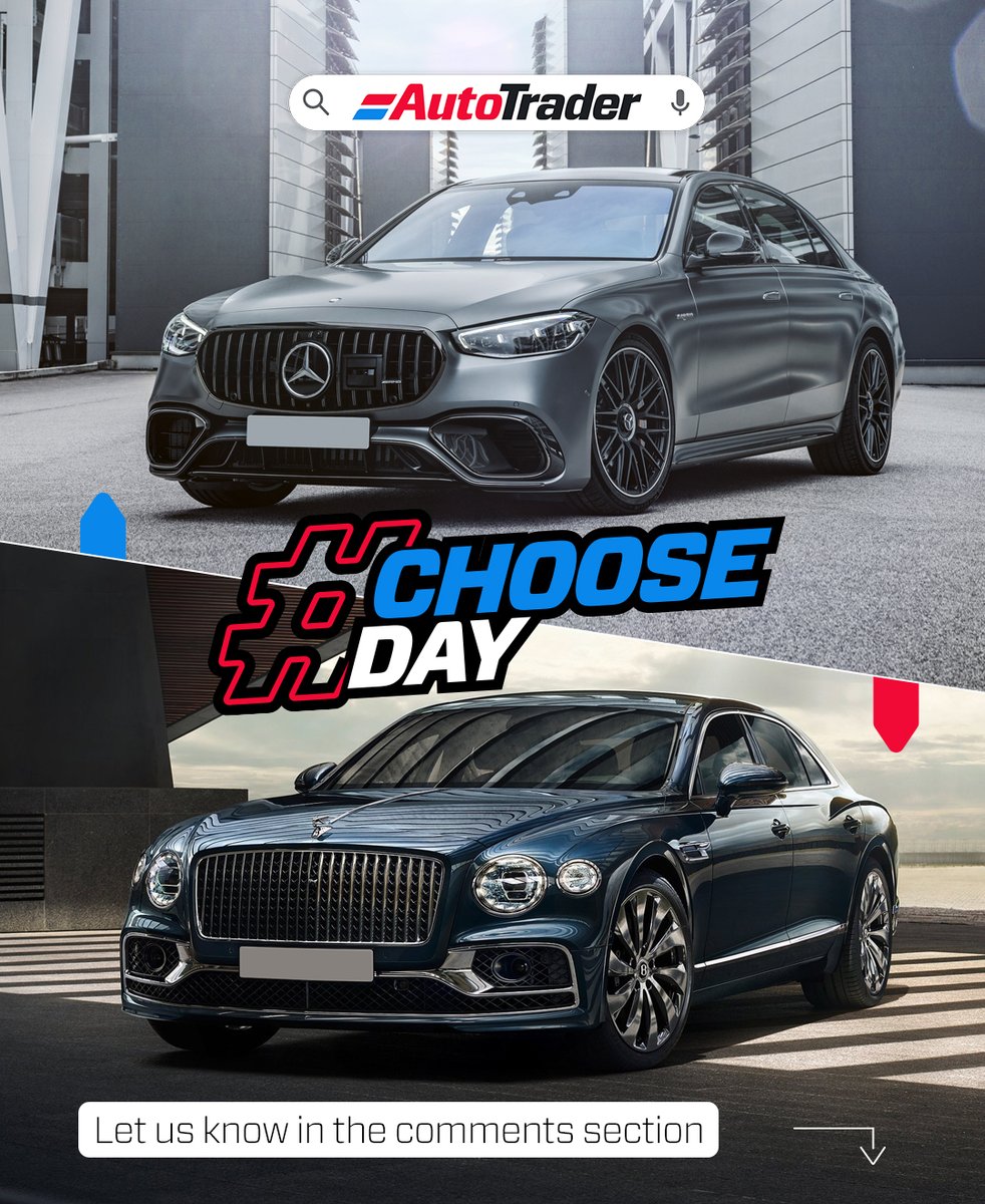 AutoTraderSA's tweet photo. This #ChooseDay is a battle between the British and Germans. Would you rather have the mighty Mercedes-AMG S63 S E Performance or the luxurious Bentley Flying Spur?
#chooseday #Mercedes #MercedesAMG #MercedesAMGS63 #AMGS63 #AMG #BentleyFlyingSpur https://t.co/K0d0OwHfdF