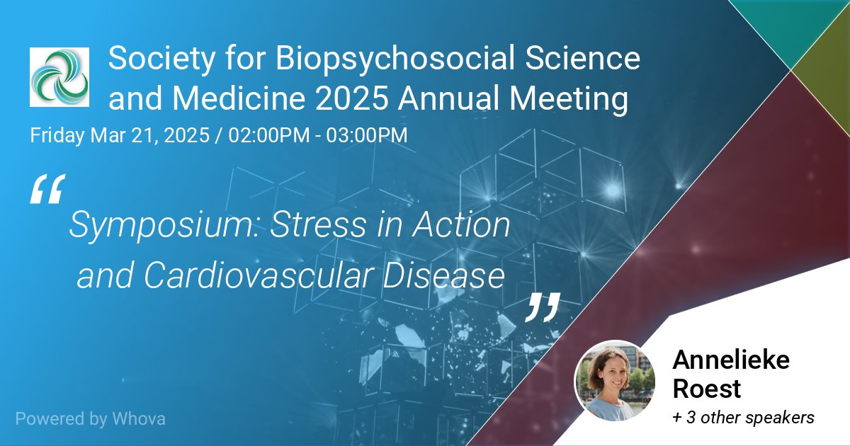 Stress in Action (@stressinaction) on Twitter photo On Friday our colleagues Annelieke Roest and Nan Zhao are presenting a symposium about 'Stress in Action and Cardiovascular Disease' at the <a href="/connectSBSM/">The SBSM</a> Annual Meeting in Seattle! #SBSM2025 On Friday our colleagues Annelieke Roest and Nan Zhao are presenting a symposium about 'Stress in Action and Cardiovascular Disease' at the <a href="/connectSBSM/">The SBSM</a> Annual Meeting in Seattle! #SBSM2025