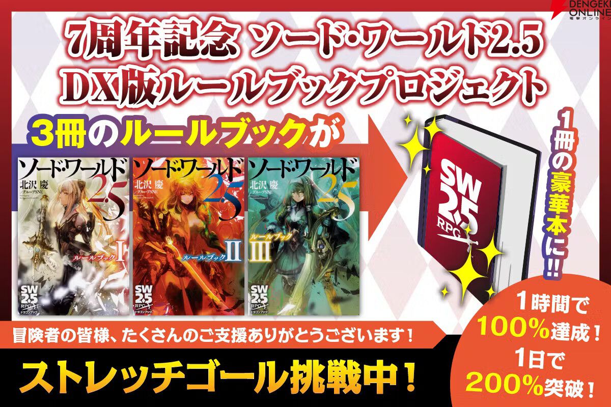 ファンタジーTRPG『ソード・ワールド2.5』デラックス版のクラファン