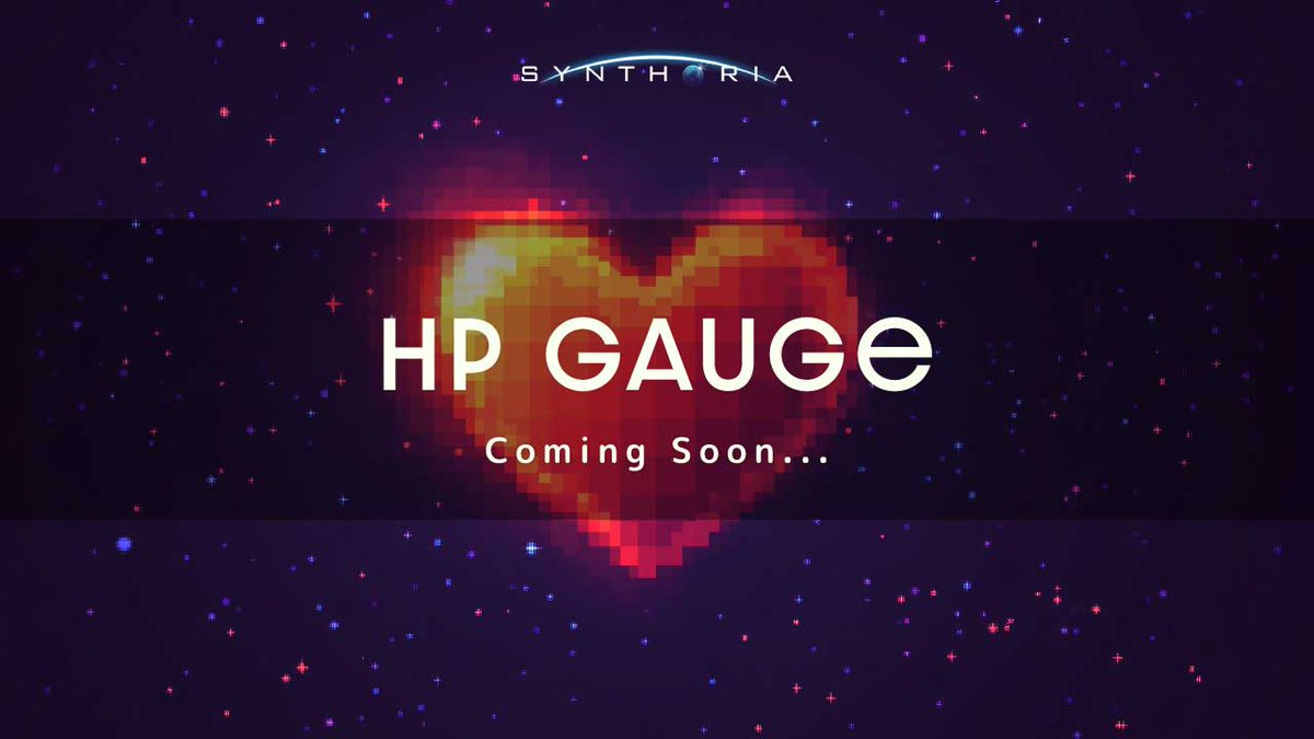Synthoria_Japan's tweet photo. 【アップデート予告⑤✨】

「HPゲージ」

アバターの状態を視覚的に確認できる 「HPゲージ」 を近日リリース予定！？
どのように活用できるのか…？

詳細は続報をお待ちください。 https://t.co/4l8atEDp7b