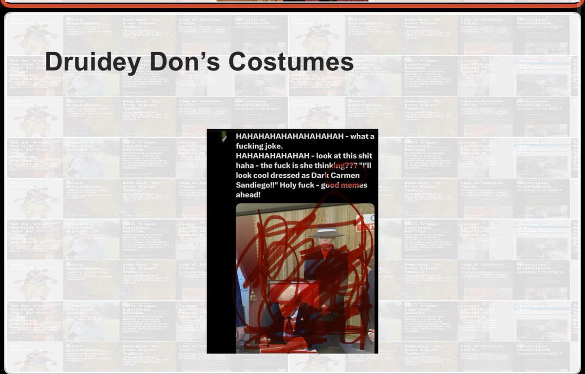 DecodingTrolls's tweet image. ⚡️Counter Disinfolklore: Controlling War Magic

“…In Counter Disinfolklore, we consciously disrupt archetypal identities…

We forge our own archetypes. 

We engage in conscious memetic warfare according to certain rules of engagement, which Counter Disinfolklorists like us need…