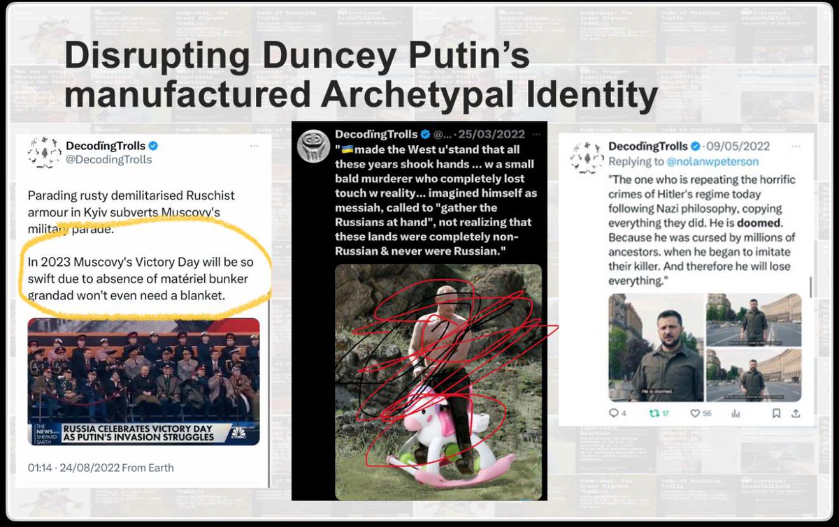 DecodingTrolls's tweet image. ⚡️Counter Disinfolklore: Controlling War Magic

“…In Counter Disinfolklore, we consciously disrupt archetypal identities…

We forge our own archetypes. 

We engage in conscious memetic warfare according to certain rules of engagement, which Counter Disinfolklorists like us need…