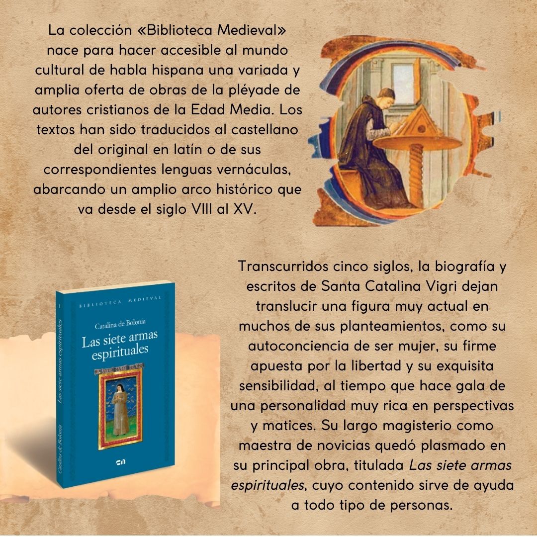 Presentación «Biblioteca Medieval» y Las siete armas espirituales, por D. Fermín Labarga, autor de la obra y director de la colección.
En el Monasterio Santa Isabel la Real de Granada el 26 de marzo a las 17.30

 #santacatalinadebolonia #santaisabellareal #bibliotecamedieval