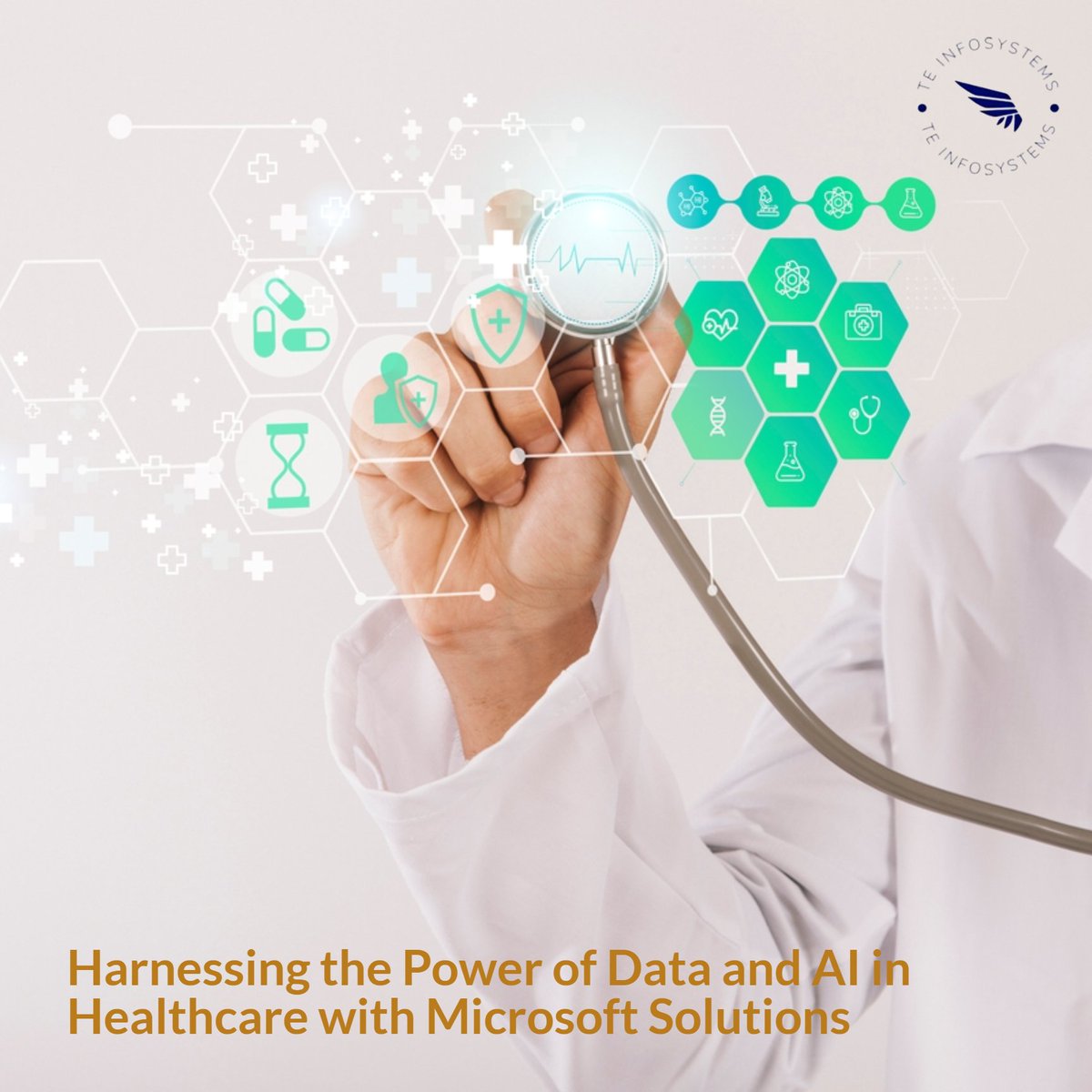 TEInfosystem's tweet photo. AI is transforming healthcare! 🚀 Microsoft simplifies data management, enhances diagnostics, and empowers clinicians with AI-driven insights. https://t.co/wCbqUwq4B4