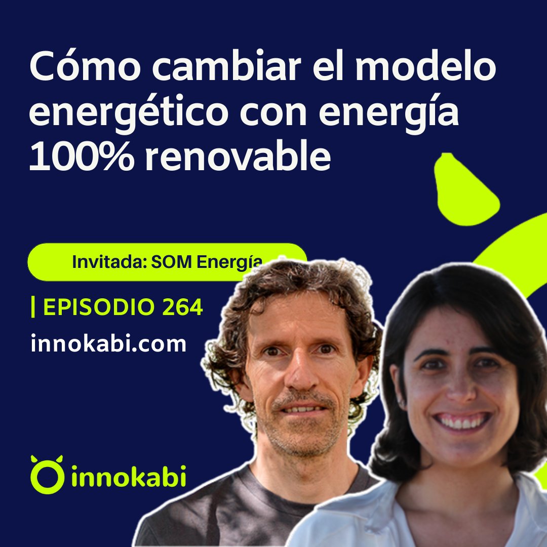 🔋 Cómo acceder a energía 100% renovable con <a href="/SomEnergia/">Som Energia</a> ⚡
Ep 264 #podcast de <a href="/innokabi/">Innokabi</a> (Elsa Cano y Carles Barbarà)

👉 innokabi.com/som-energia-co…

✔️ Modelo cooperativo
✔️ Certificación de energía renovable
✔️ Financiación y expansión
✔️ El futuro de la energía

Y mucho más...