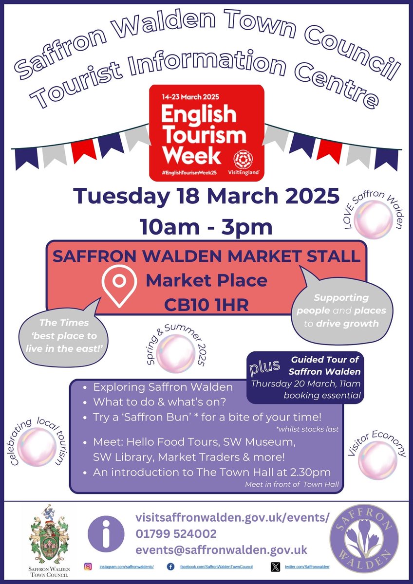 Saffron Walden TIC (@swtic) on Twitter photo Today (Tues 18th March) in #saffronwalden Market Place!
#visitessex #EnglishTourismWeek25
visitsaffronwalden.gov.uk/event/english-…
@visitessex <a href="/DUttlesford/">Discover Uttlesford</a> <a href="/VisitEngland/">VisitEngland</a> <a href="/VisitEnglandBiz/">VisitEnglandBiz</a> Today (Tues 18th March) in #saffronwalden Market Place!
#visitessex #EnglishTourismWeek25
visitsaffronwalden.gov.uk/event/english-…
@visitessex <a href="/DUttlesford/">Discover Uttlesford</a> <a href="/VisitEngland/">VisitEngland</a> <a href="/VisitEnglandBiz/">VisitEnglandBiz</a>