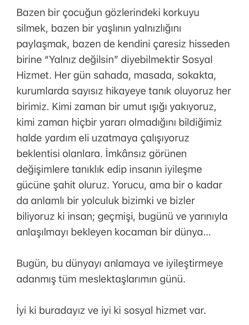 #DünyaSosyalHizmetGünü 
Kutlu olsun ✨