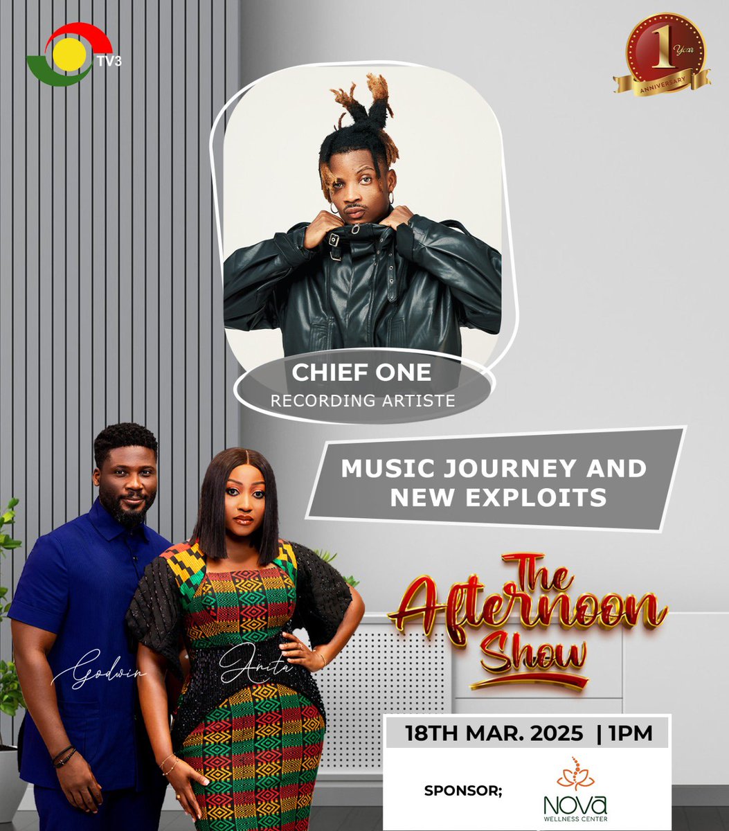 chief__one's tweet photo. Hello fam! I'll be live this afternoon 1:00pm on @tv3_ghana ! Don't miss it! #MEGBE (Decline) takeover!π¬πππ
#whatisthat https://t.co/RBwqMz3lm2