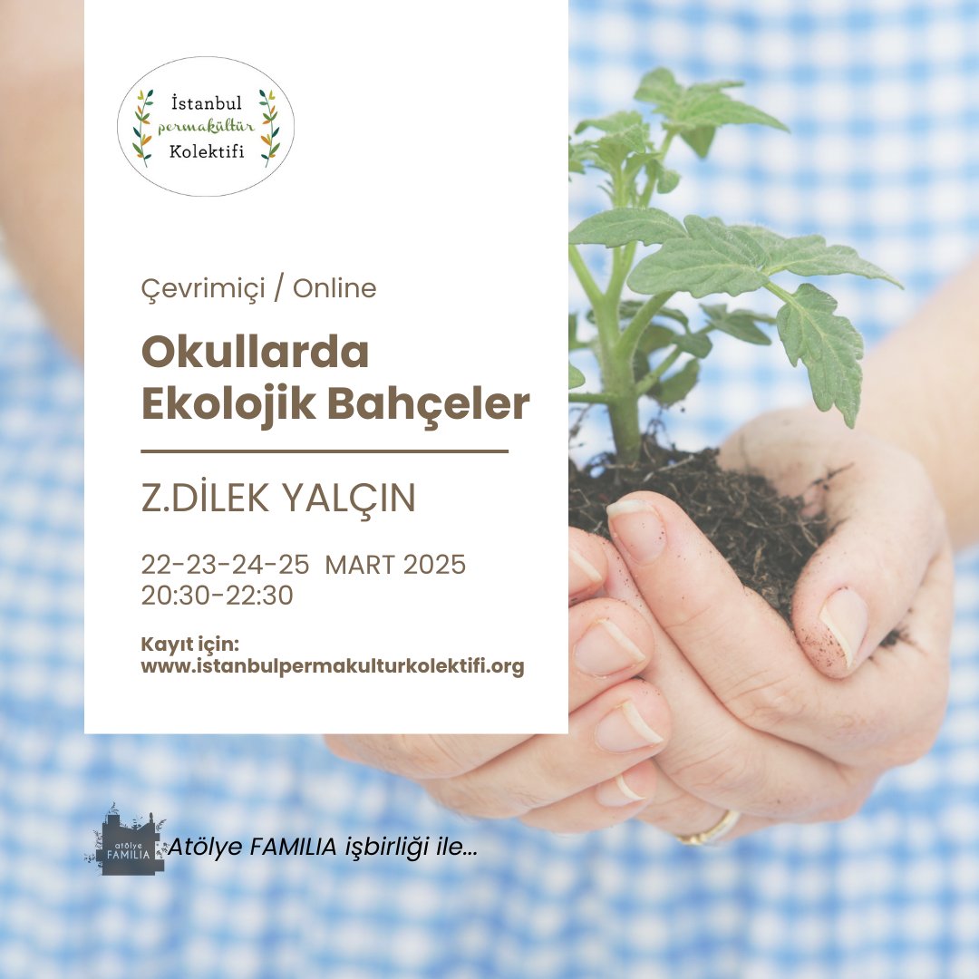 Okullarda baharla birlikte bahçe kurmak istiyorsanız bu eğitimi kaçırmayın. Detaylar ve kayıt bağlantısı profilimizde. #ekoloji #okul #bahçe #permakültür