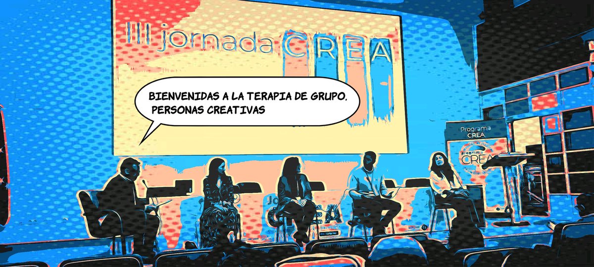 danielmusic77's tweet photo. Los organizadores se han puesto creativos, haciendo una performance con baile incluido. Terapia de grupo en modo parodia. Se agradece. #jornadaCREA25 https://t.co/Pe0laXvQpi