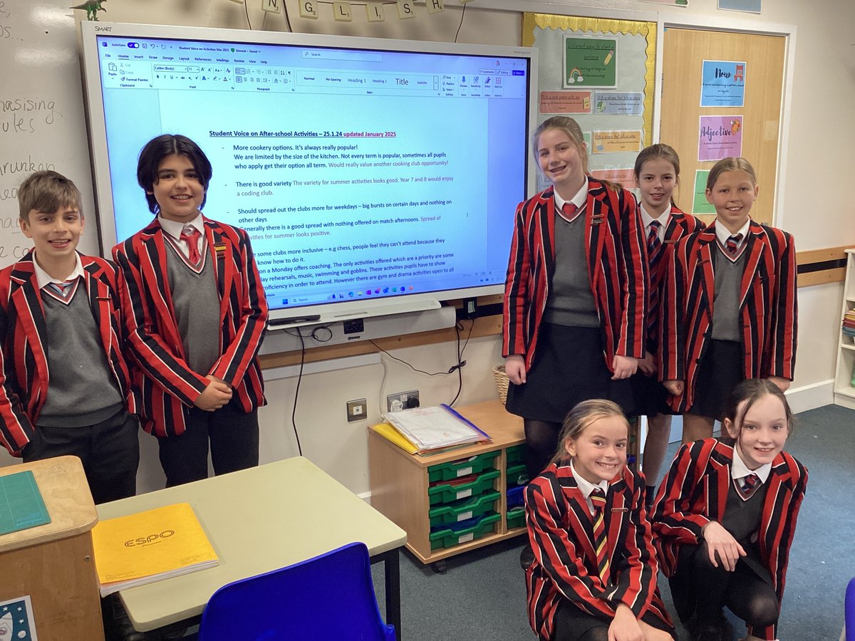 The School Council met on Monday to continue their work in collecting #pupilvoice in regards to the School’s exciting after school activities programme. This has been a two year long project #wyvern #cambridgeprep