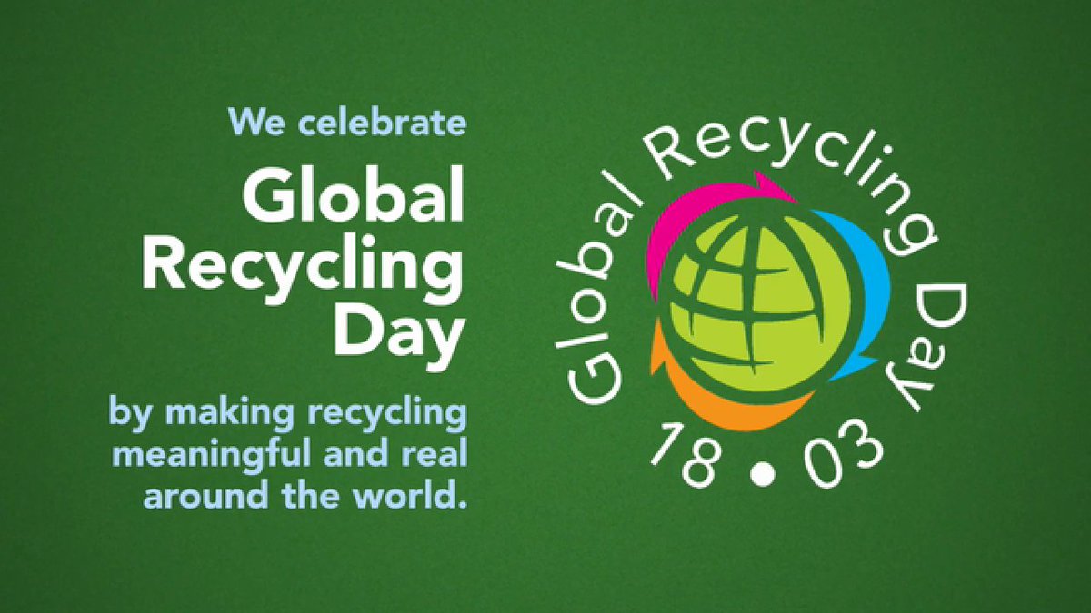 🎉🌍 Happy Global Recycling Day! 
The theme for Global Recycling Day 2025 is #RecyclingHeroes, recognizing individuals, places, businesses, and activities that champion recycling efforts. To find out more visit: globalrecyclingday.com
 #GlobalRecyclingDay #Sustainability