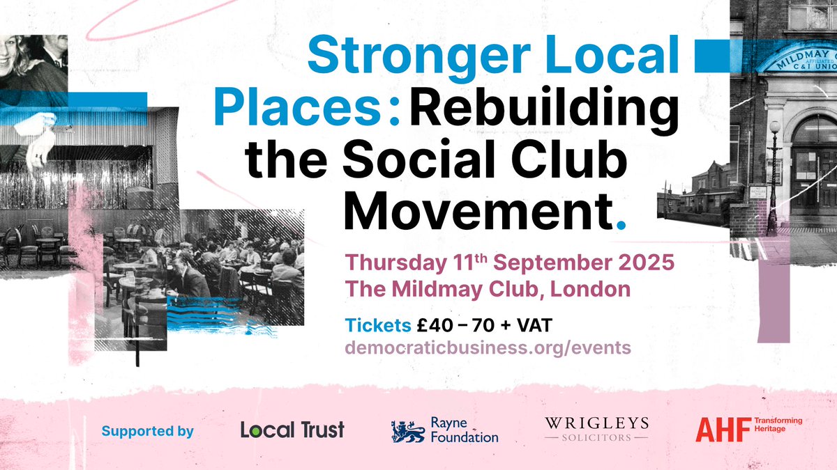 The Architectural Heritage Fund (@archhfund) on Twitter photo Delighted to be sponsoring this <a href="/StirToAction/">Stir to Action</a> conference on social clubs.
Many existing clubs operate from historic buildings, and this conference will look at how we ensure they continue to play a role in their communities into the future.
Tickets:
🎟 bit.ly/3DDqt3s Delighted to be sponsoring this <a href="/StirToAction/">Stir to Action</a> conference on social clubs.
Many existing clubs operate from historic buildings, and this conference will look at how we ensure they continue to play a role in their communities into the future.
Tickets:
🎟 bit.ly/3DDqt3s