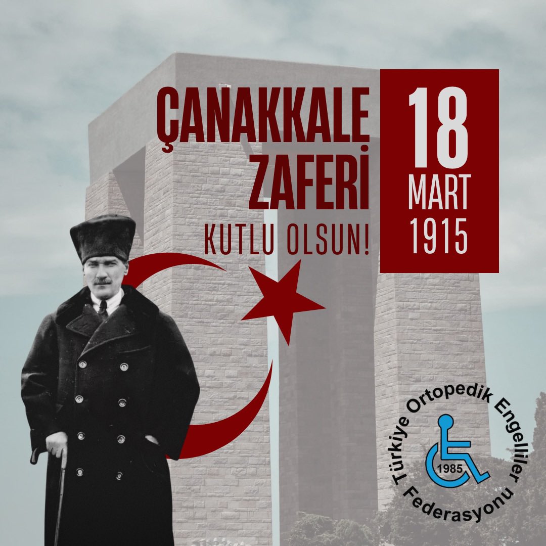 18 Mart Çanakkale Zaferi ve Şehitleri Anma Günü

18 Mart 1915, Türk milletinin bağımsızlık ve vatan sevgisinin destanlaştığı gündür. Çanakkale Zaferi, imkânsızlıklar içinde dahi vatanın nasıl savunulacağını tüm dünyaya göstermiş, "Çanakkale Geçilmez" sözünü tarihe kazımıştır.