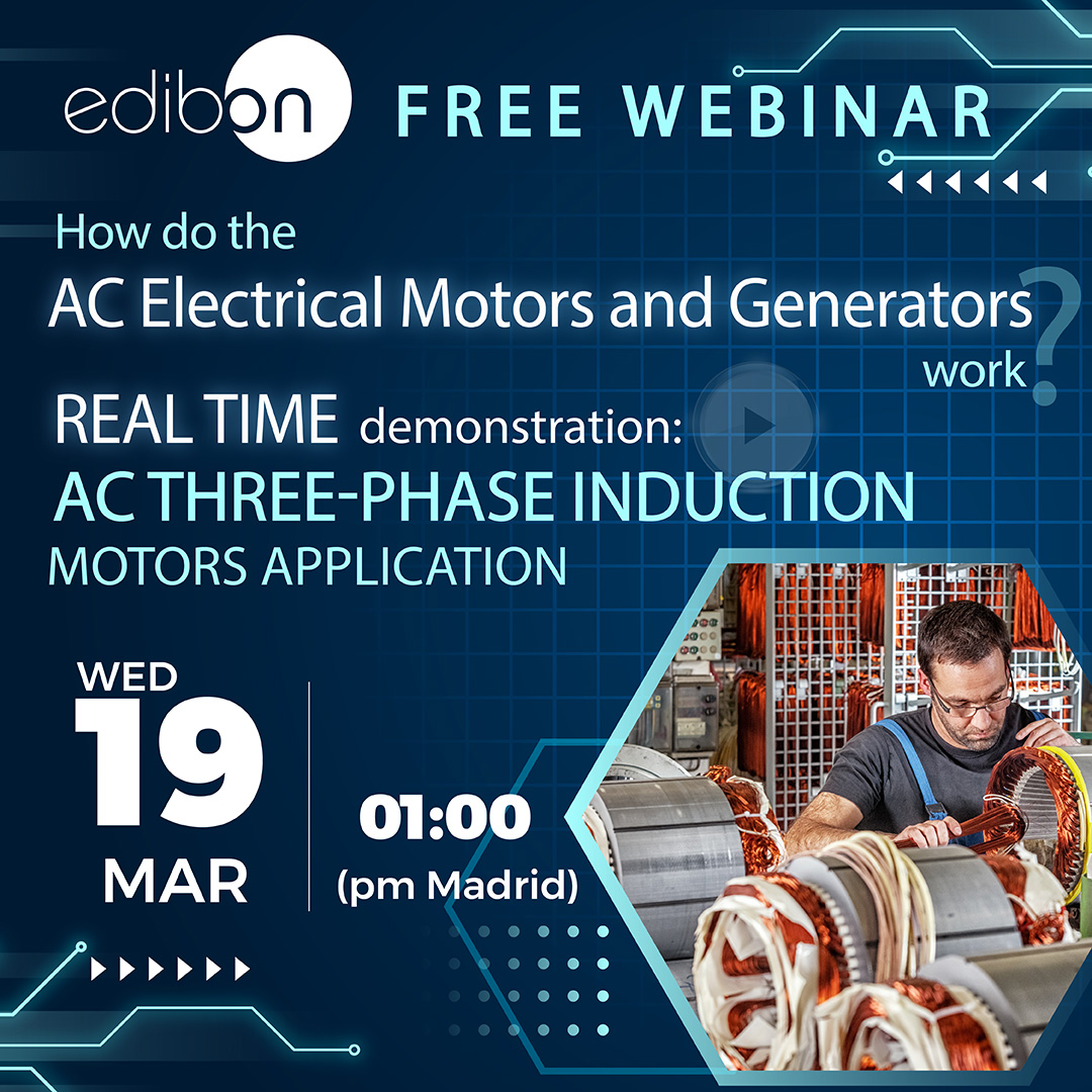 Edibon_Intl's tweet image. New free webinar: “EDIBON&apos;S TECHNICAL TRAINING SOLUTIONS – AC ELECTRICAL MOTORS AND GENERATORS”

📅 March 19, 2025
⏰ 1:00 PM (CET)

You can still register at the following link: us06web.zoom.us/webinar/regist…  

#DiscoverEDIBON #InductionMotors #ACGenerators #Motors
