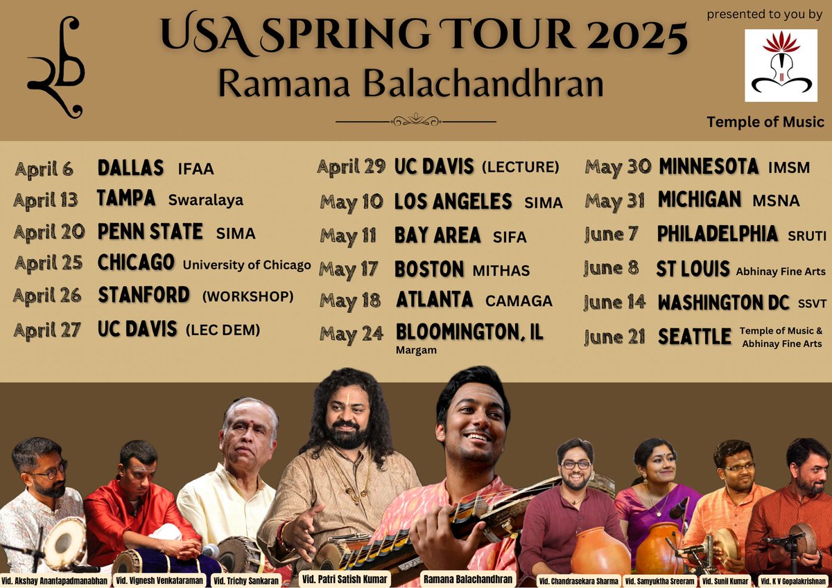 _RamanaB_'s tweet image. Looking forward 🙏🏾🙌🏾.

#ramanabalachandhran #usatour #springtour #concerttour #usa