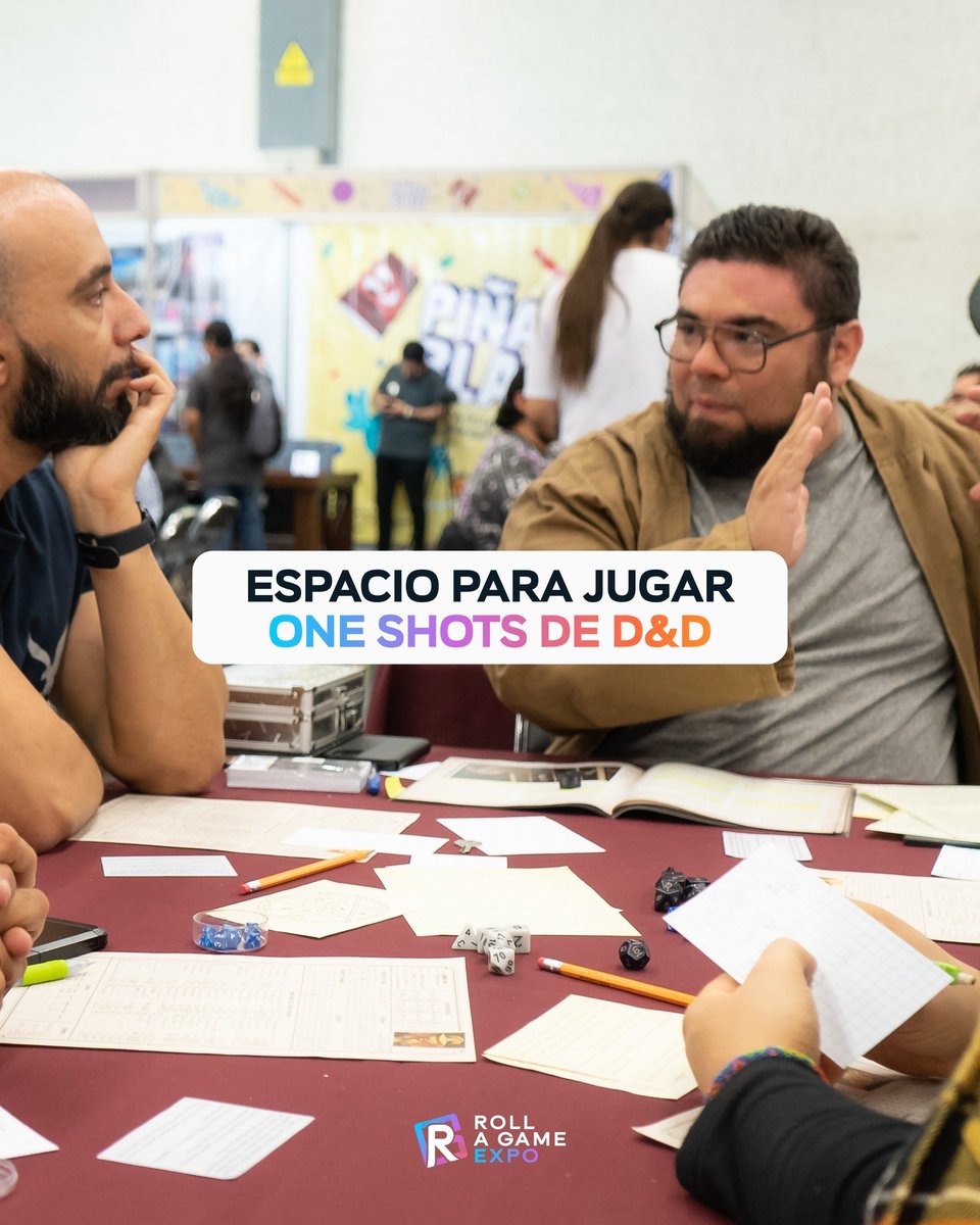 📷¿Te gustaría aprender a jugar rol?📷
¡Esta es tu oportunidad!

El colectivo #6dlRol estará presente en la #RollAGame, coordinando el área de juegos de rol. 📷📷

Ven y descubre cómo jugar junto a <a href="/Tirando_Rol/">Tirando Rol</a> , <a href="/PotionlessMX/">Potionless</a> , #Mimic Errante, <a href="/RolePerSecond/">Irvin AKA Lisan al Gaib del Rol, Muadib de los 🎲</a> y The Death Die