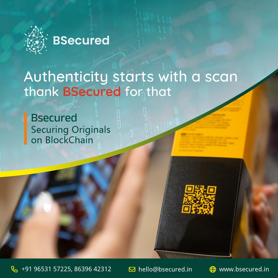 bsecuredqrcodes's tweet image. Wondering if that product is genuine? Don’t guess—scan with BSecured and get instant answers backed by blockchain technology! Authenticity starts with a scan—thank BSecured for that! Try it now.

For more details, visit bsecured.in

#ScanToVerify #BSecured