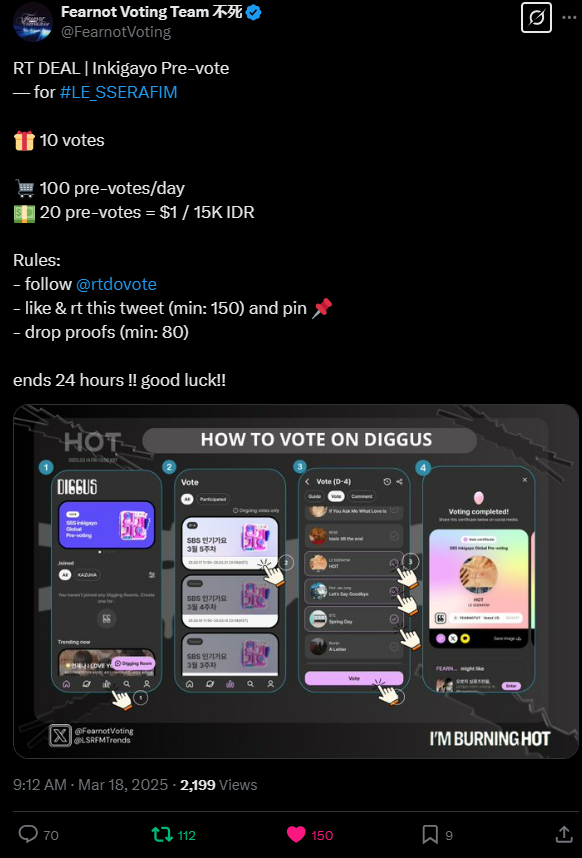 LE SSERAFIM VOTING TEAM tweet media