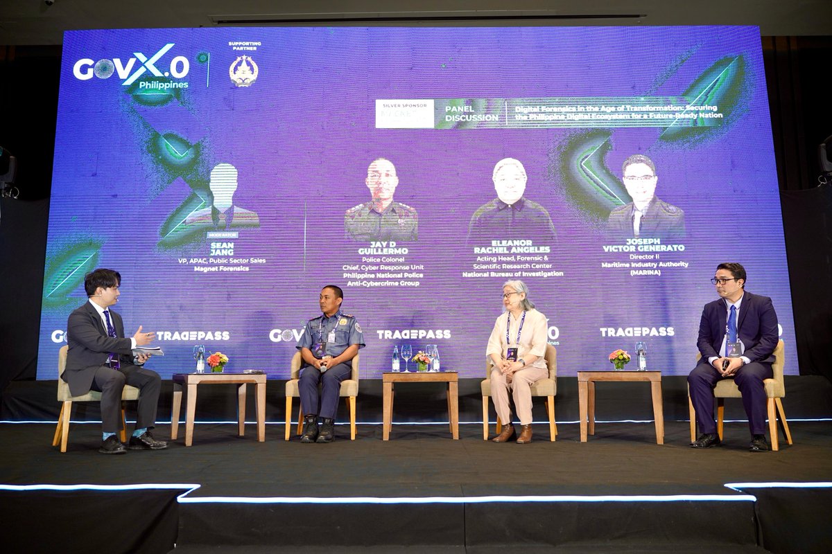 Tradepassglobal's tweet photo. Join Sean Jang, VP of APAC Public Sector Sales at Magnet Forensics, and experts as they discuss securing the Philippine digital ecosystem with digital forensics. #GOVX0 #DigitalForensics #Cybersecurity #Tradepass https://t.co/JdgzGvl5m4