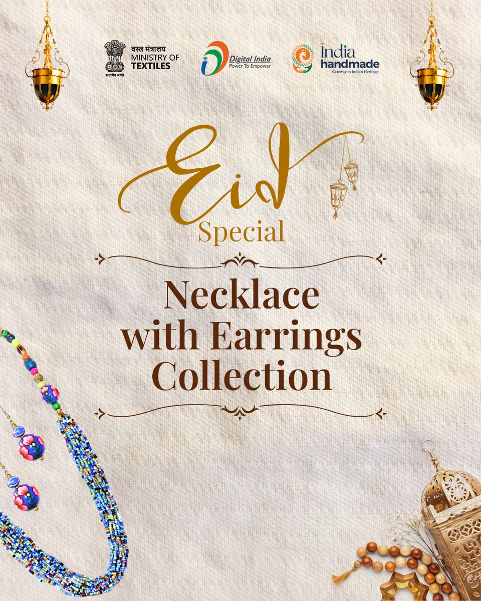 Indiahandmade_'s tweet image. Celebrate the spirit of Eid with the exclusive Eid Special Necklace with Earrings Collection—a perfect blend of tradition and elegance. Shop now at Indiahandmade.com and support India's talented artisans.

#eidcollection #eidjewellery #handmadewithlove #madeinindia