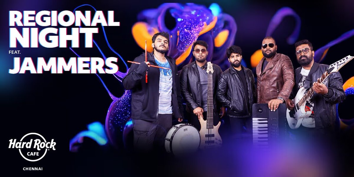 chennaitops10's tweet photo. Regional Night: Jammers Liver | 21 Mar 2025, Hard Rock Cafe, Chennai

Step into an evening where diverse musical traditions blend seamlessly. Regional Night ft. Jammers Liver promises an immersive...Read more https://t.co/KbzbRUEszA

#todaychennai  #chennaievents  #chennaitop10 https://t.co/HSWHtJzcHK