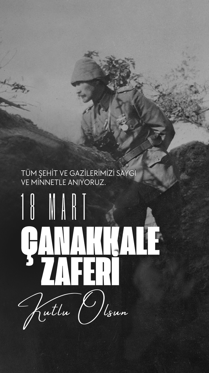 OhupTurkiye's tweet photo. Çanakkale, sadece bir zafer değil, bir milletin kaderini yazdığı gündür! 18 Mart 1915’te, inanç ve cesaretle ‘Geçilmez!’ diyen kahramanlarımızı sonsuz minnetle anıyoruz. Ruhları şad olsun! 🇹🇷 #ÇanakkaleGeçilmez #18MartZaferi #18MartÇanakkaleZaferi https://t.co/ZEWlyYSsPV