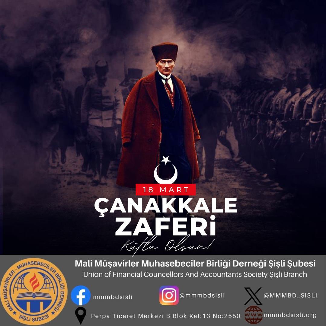Vatan sevgisiyle yazılmış bir destanın adıdır #canakkalezaferi … 

#18Mart ’ta, bağımsızlığımız için canını verenleri unutmuyor, başta Mustafa Kemal Atatürk olmak üzere tüm şehitlerimizi ve gazilerimizi saygıyla anıyoruz.

MMMBD Şişli Şube Yönetimi
#Atatürk 
#18Mart1915