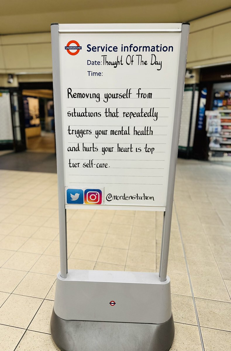 Tuesday 18th March 2025 Thought Of The Day From Morden Underground Station