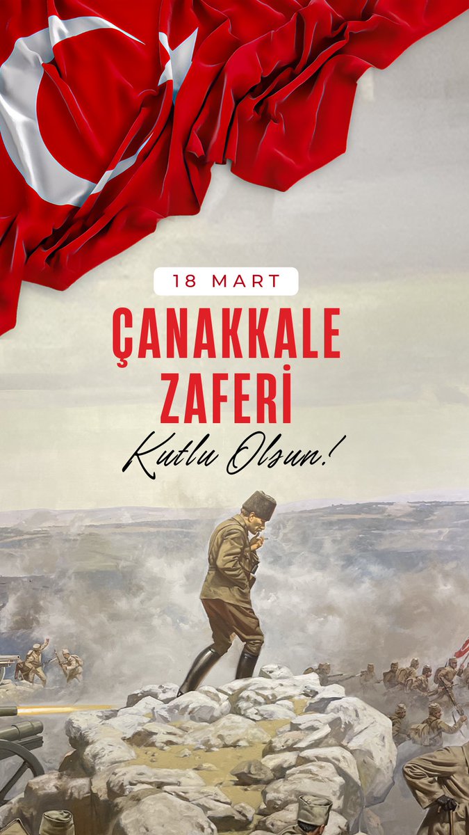 18 Mart Çanakkale Zaferi'nin 110. yıl dönümünde, tarihin akışını değiştiren bu büyük destanı gurur ve minnetle anıyoruz.

Başta Gazi Mustafa Kemal Atatürk ve silah arkadaşları olmak üzere, Çanakkale'de vatanımız için mücadele eden tüm kahramanlarımızı saygı ve rahmetle anıyoruz.