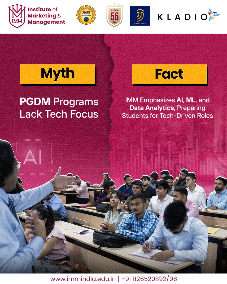 imm_bschool's tweet image. Future-Proof Your Career with IMM&apos;s PGDM!

Break the myth—PGDM at IMM isn’t just about business; it’s tech-powered! 
 
Explore more:  immindia.edu.in/imm/general-pg…

#JoinIMM #TechDrivenPGDM #FutureReady #AIinBusiness #DataAnalytics #PGDMAdmissions