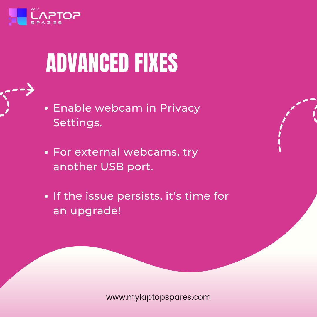 mylaptopspare's tweet image. Webcam not working? Don’t stress—we’ve got you covered!

Try our quick fixes to get your webcam back in action, or upgrade to a brand-new one for HD clarity and seamless performance.

Shop now at zurl.co/uEmhx 

#WebcamFix  #UpgradeYourGear