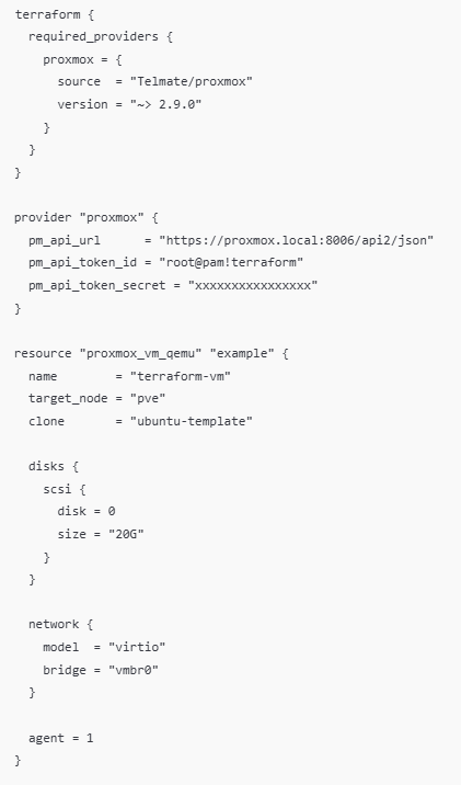 maxreig's tweet photo. 🚀 Automatiza tu infraestructura con Terraform y Proxmox! 🏗️🐧

Integrarlo con Terraform para crear VMs de manera declarativa. 

✅ Beneficios de usar Terraform con Proxmox:
🔹 Desplegar VMs en segundos ⏳
🔹 #IaC 🏗️
🔹 Reutilización 🔁
🚀🐧 #Terraform #Proxmox #DevOps #Linux https://t.co/JCi2Y2b9CQ
