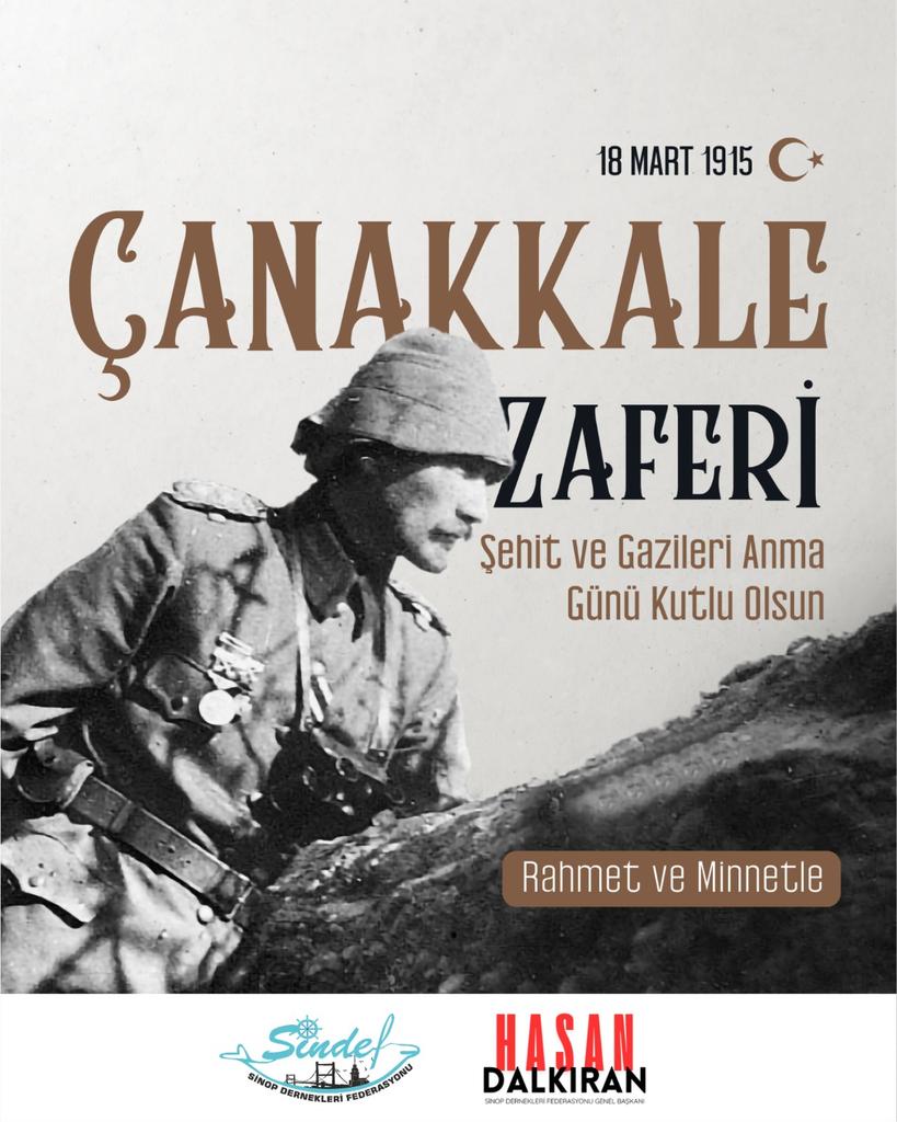 Bu anlamlı günde, başta Gazi Mustafa Kemal Atatürk olmak üzere, vatan uğruna canını feda eden tüm şehitlerimizi rahmet ve minnetle anıyoruz. Çanakkale Zaferi'nin 110. yılında, bu büyük kahramanlık destanını yazan ecdadımızın hatırasını yaşatmaya devam ediyoruz. Ruhları şad olsun!