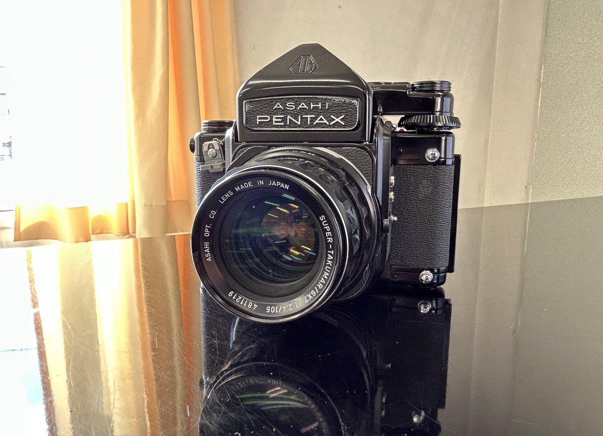 tokyocamera1st's tweet image. 仕入れ📢
来週早々に店頭に並ぶ予定。

デカくて立派だ👍

#pentax67
#PENTAX105