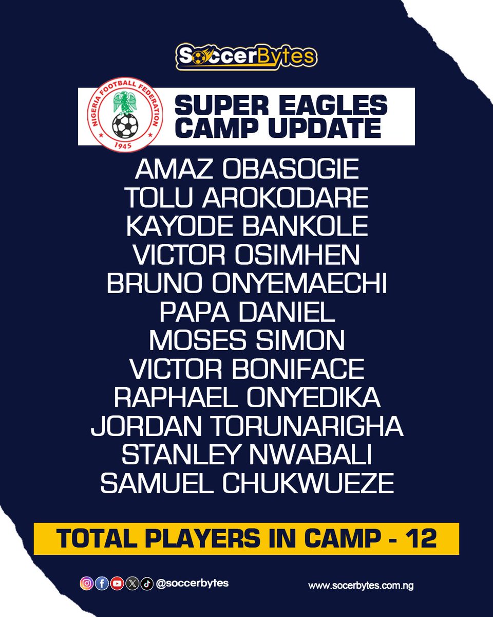 SoccerBytes_'s tweet photo. More Update from the Super Eagles camp ahead of the Qualifiers.
#soccerbytes #NGsupereagles #Campupdate #SoarSuperEagles https://t.co/VkU6z3Zh6j